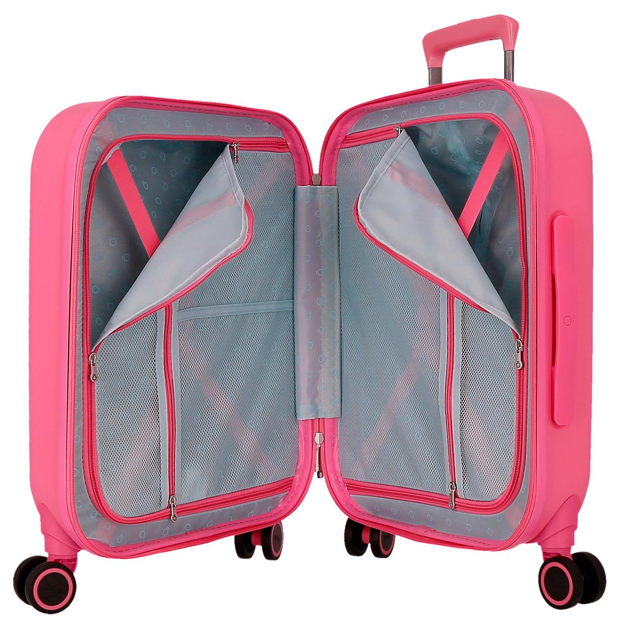 3859125 TROLLEY ABS 55CM.4R.STITCH YOU ARE MAGICAL FUCSIA - Image 2