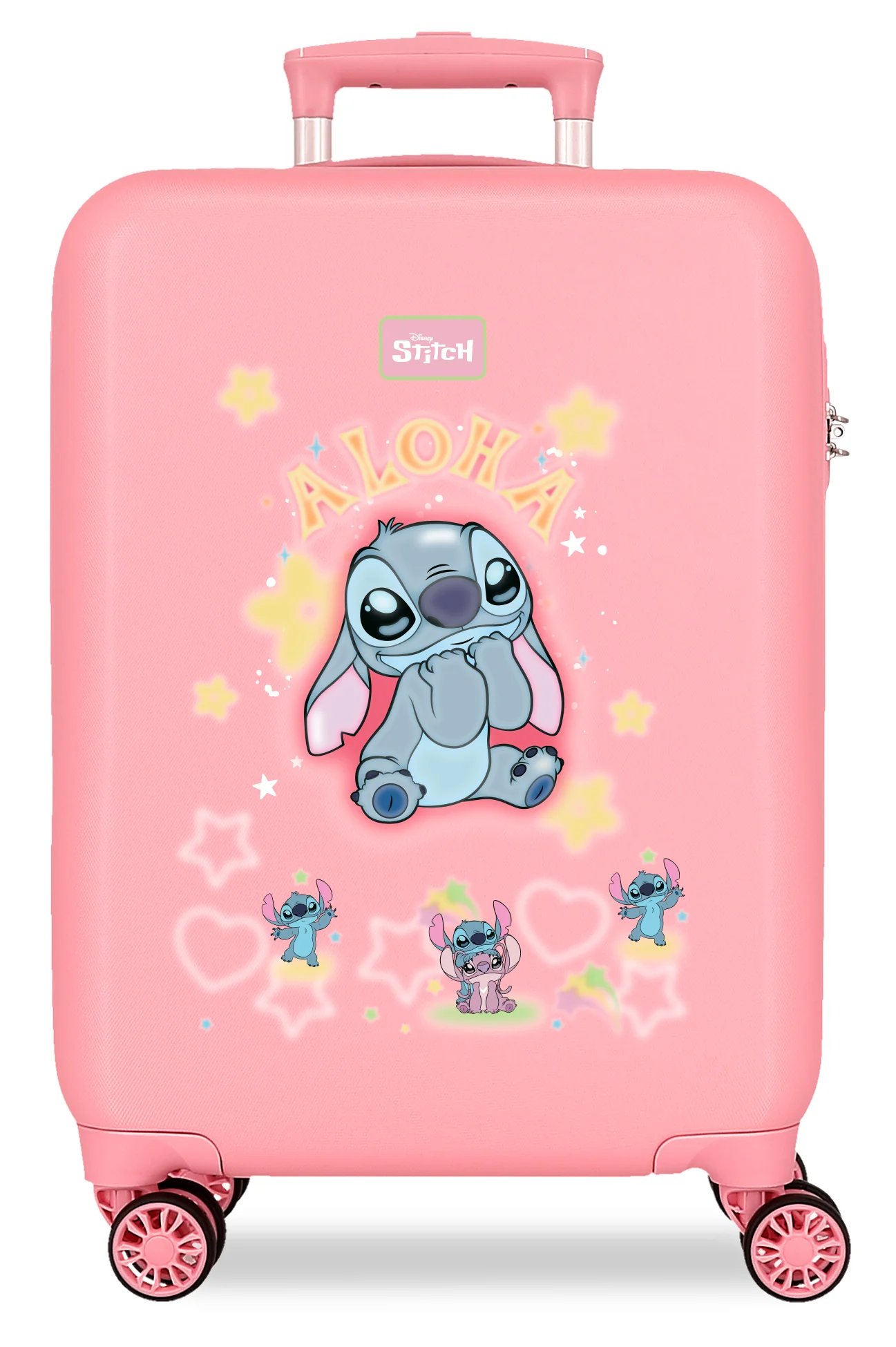 4351111 TROLLEY ABS 55CM. 4R. STITCH YOU&ME ROSA
