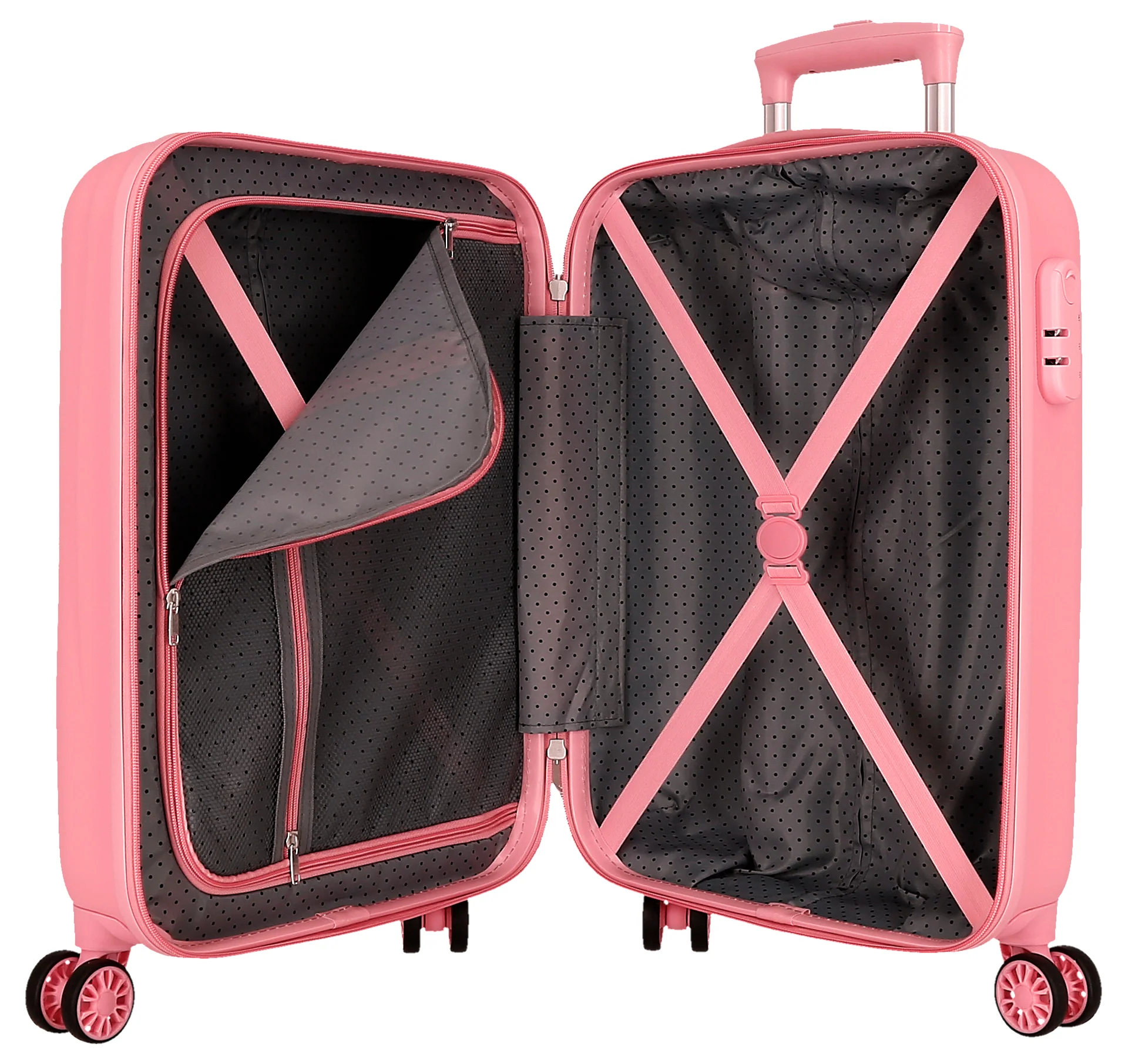 4351111 TROLLEY ABS 55CM. 4R. STITCH YOU&ME ROSA - Image 2
