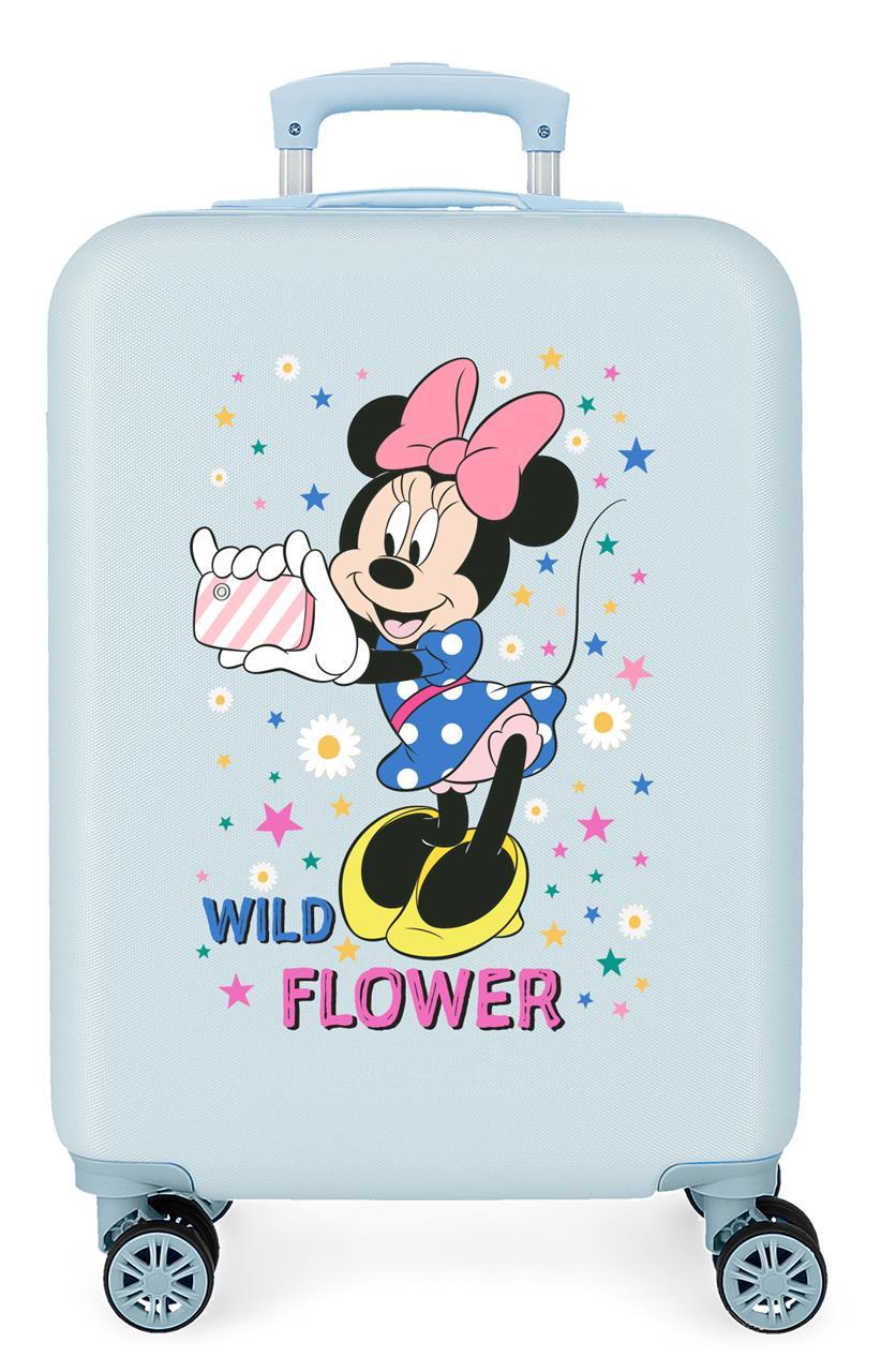 4421421 TROLLEY ABS 55CM. 4R. MINNIE WILD FLOWER AZUL