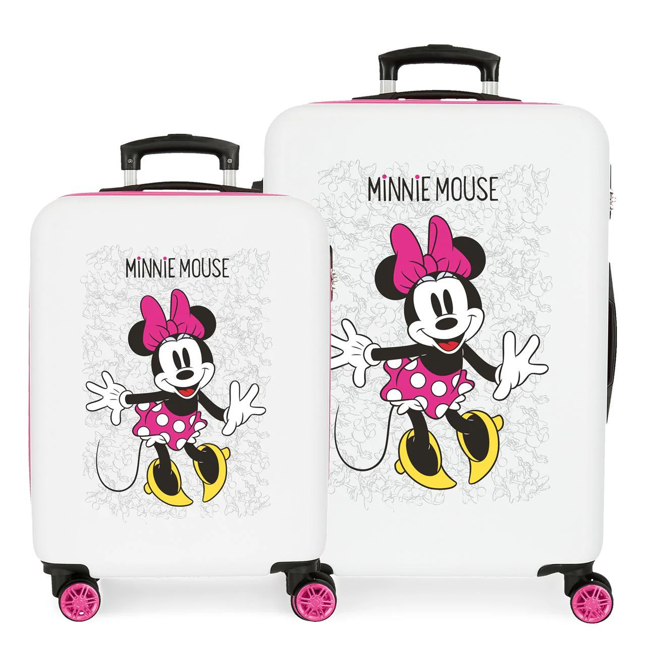 4681964 SET/2 TROLLEY ABS 55-68CM.4R.MINNIE ENJOY THE DAY