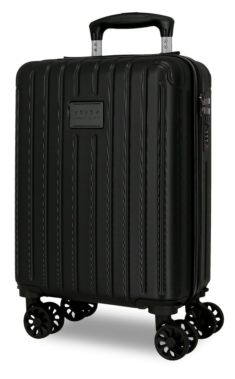 5556320 TROLLEY ABS 40CM. 4R. EXTRAIBLES. MOVOM TIMBER NEGRO
