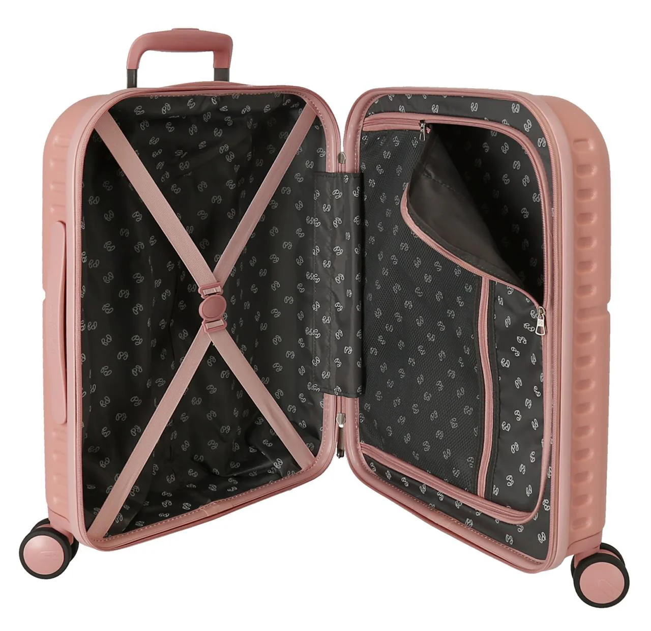7689124 TROLLEY ABS 55CM. 4R. PJL HIGHLIGHT ROSA CLARO - Image 2