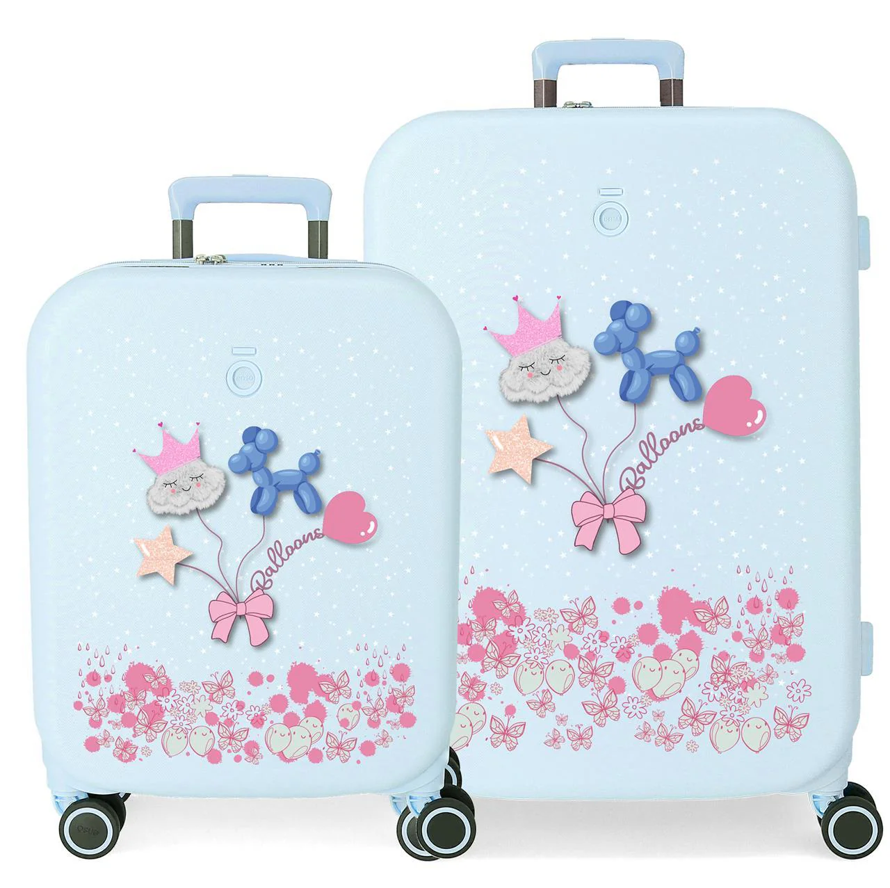 9559521 SET/2 TROLLEY ABS 55-70CM. 4R. ENSO BALLONS TURQUESA