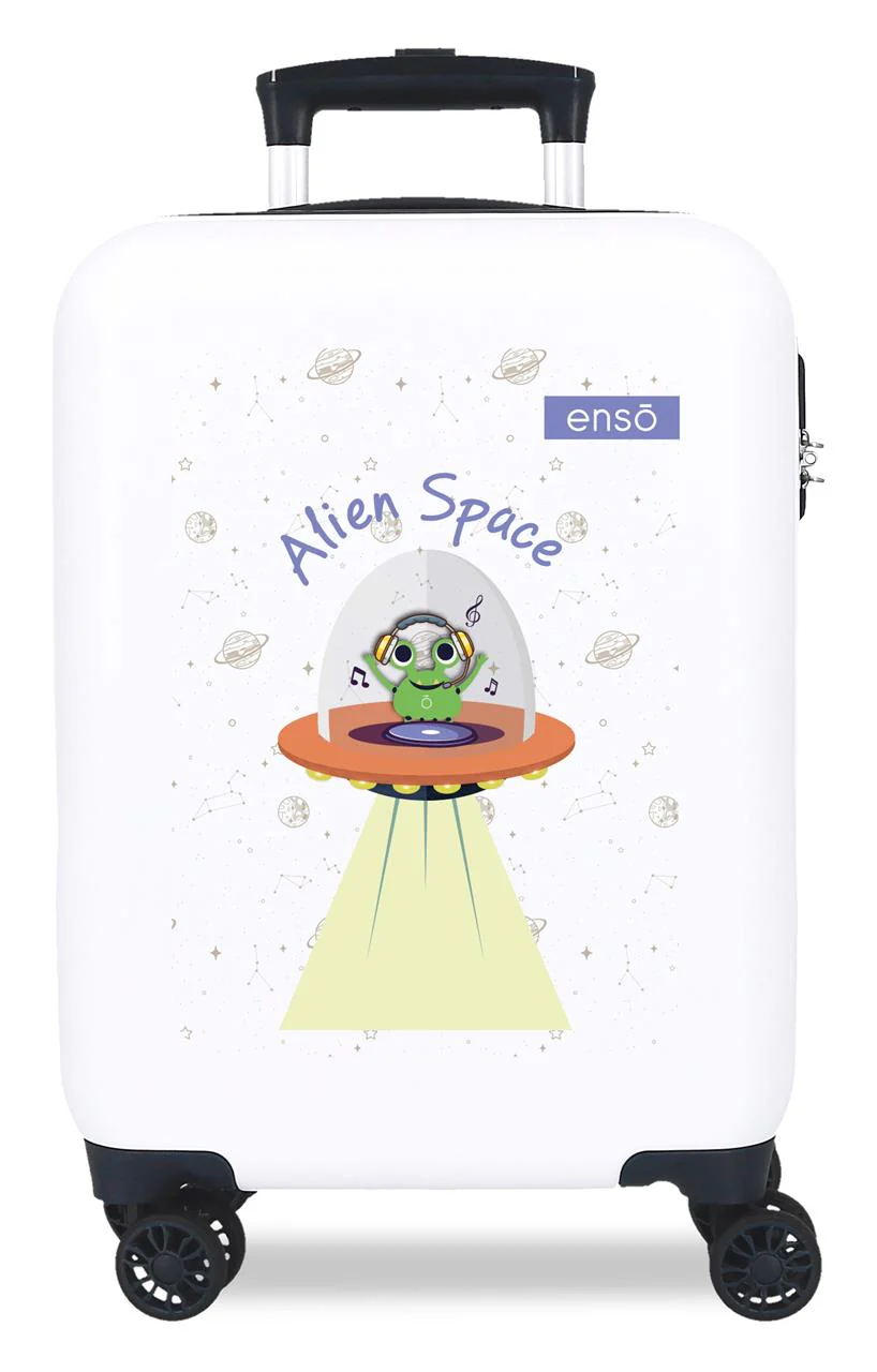 9881321 TROLLEY ABS 50CM. 4R. ENSO ALIEN SPACE BLANCO
