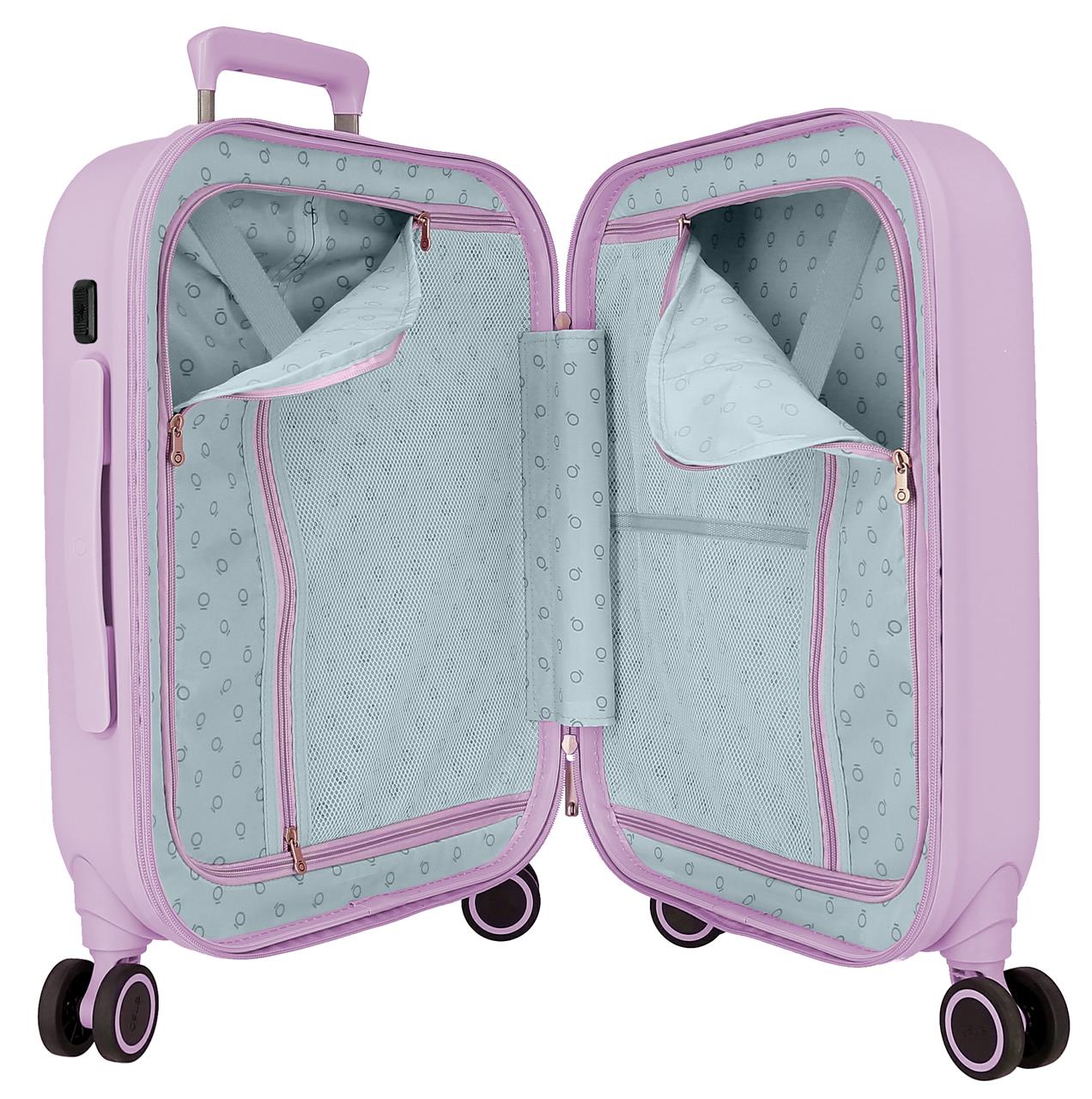 9958621 TROLLEY ABS 55CM.C/EXP.4R. ENSO QUEEN OF HEARTS LILA - Image 6