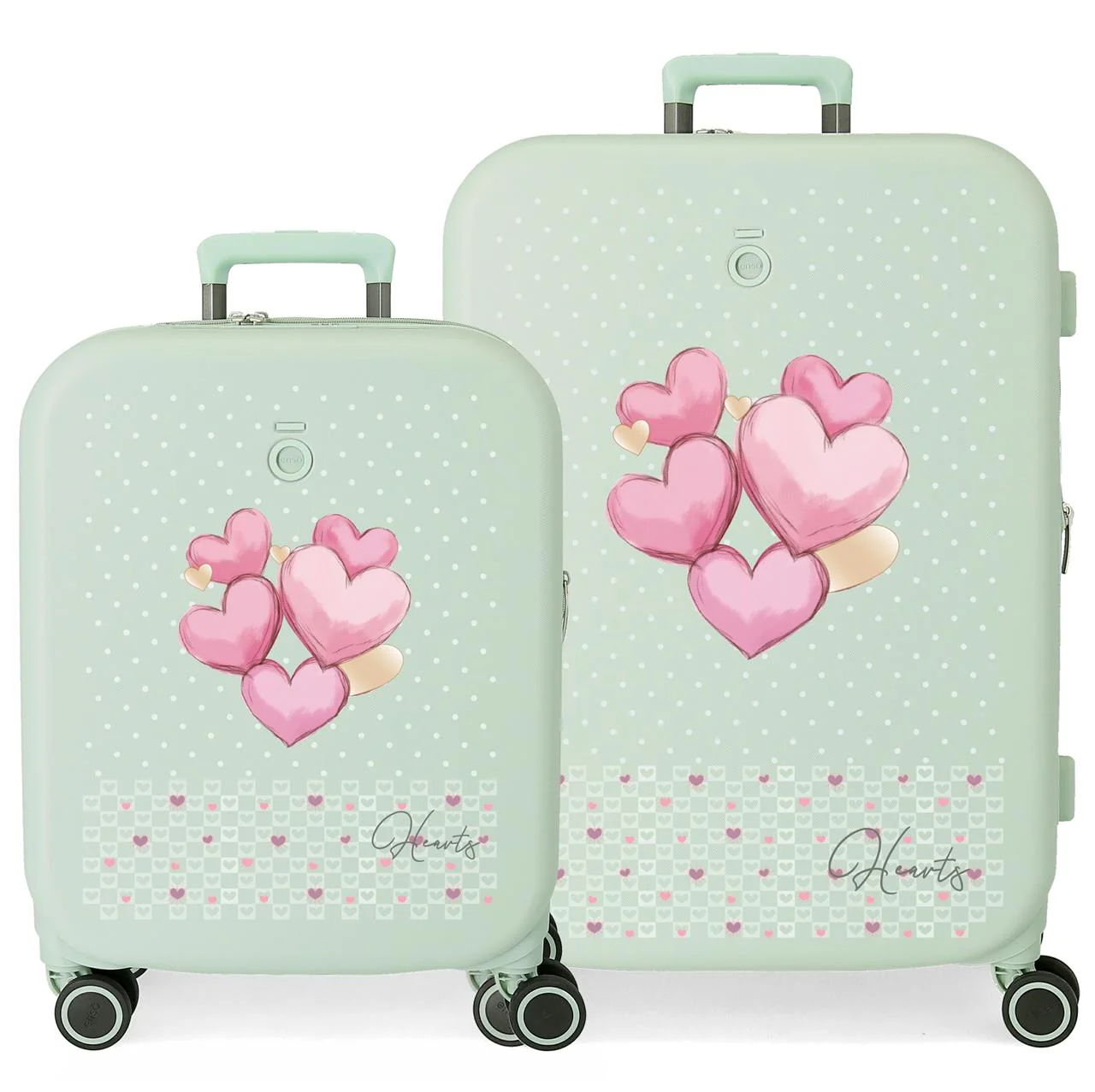 9969521 SET/2 TROLLEY ABS 55-70CM.4R. ENSO HEARTS MENTA