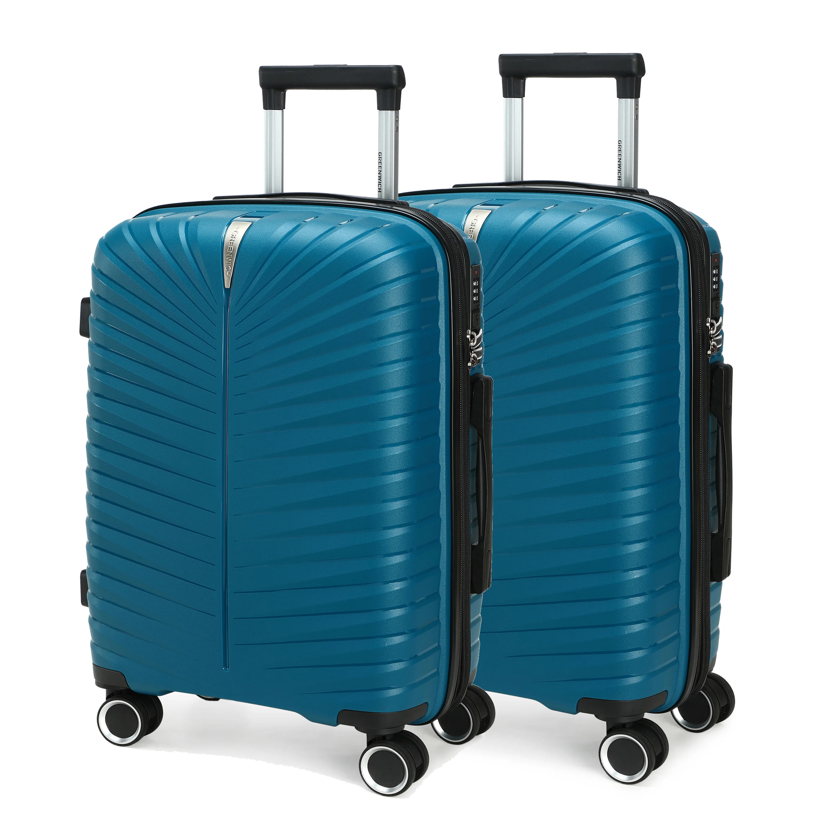 GREENWICH Pack 2 maletas de cabina 55cm expandible BALI Petrol