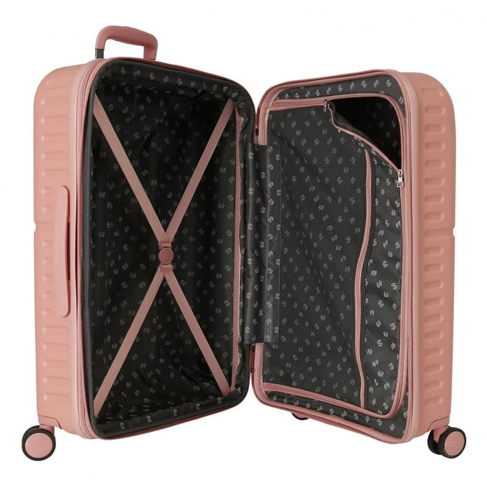 Juego de maletas Pepe Jeans Carina rosa claro rígidas 55-70cm - Image 5