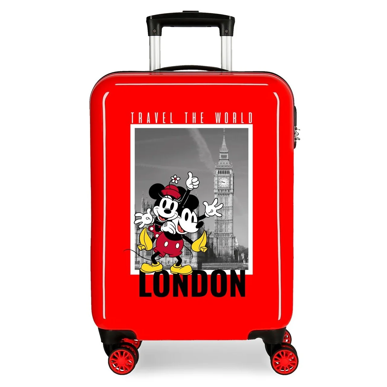 MALETA DE CABINA RÍGIDA MICKEY Y MINNIE LONDRES 55 CM