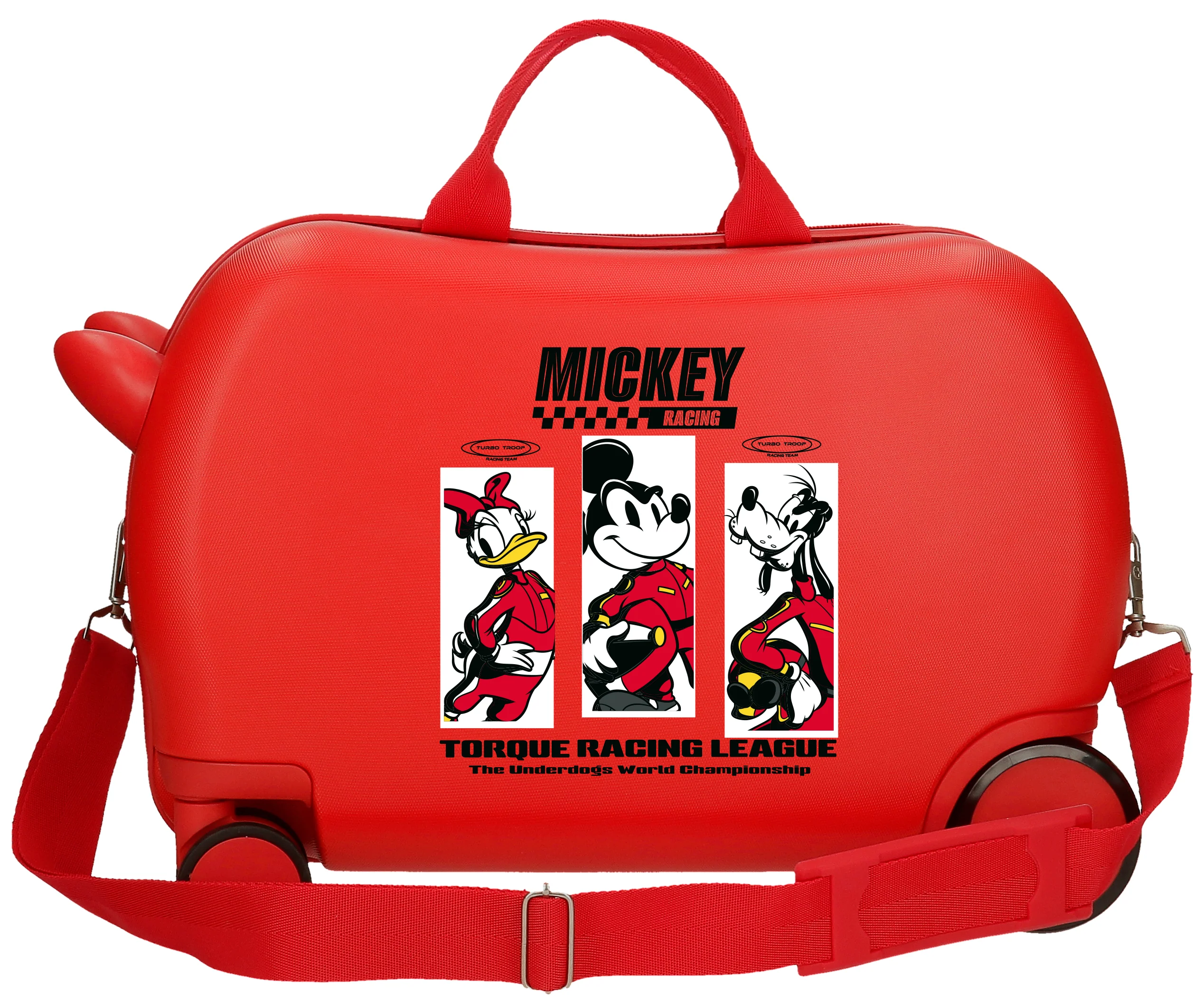 MALETA INF.ABS 4R.(2 MULTI.) 45CM. MICKEY  RACING  RED - Image 3
