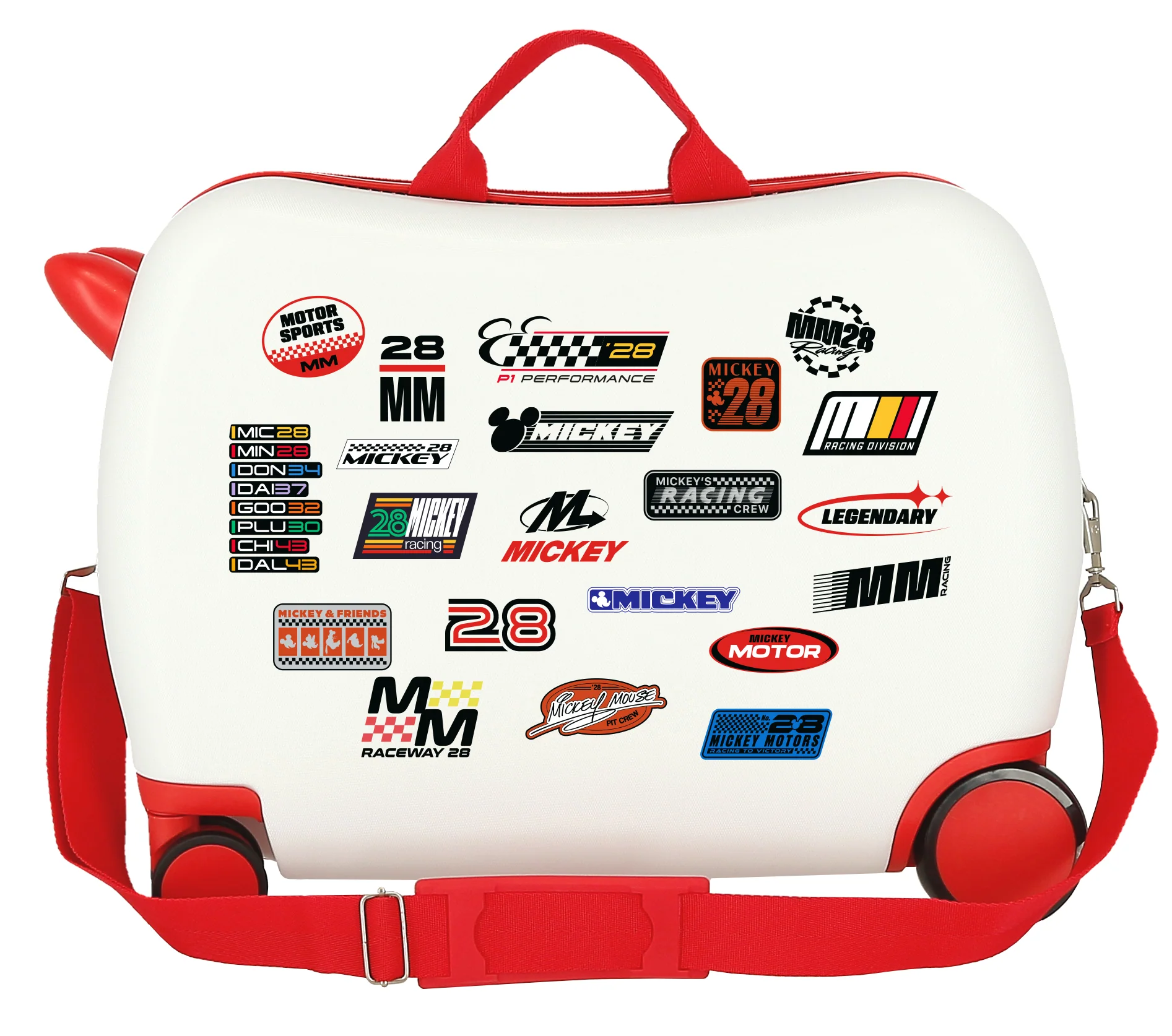 MALETA INF.ABS 4R.(2 MULTI.) 50CM. MICKEY  MM28 RACING BLANC - Image 3