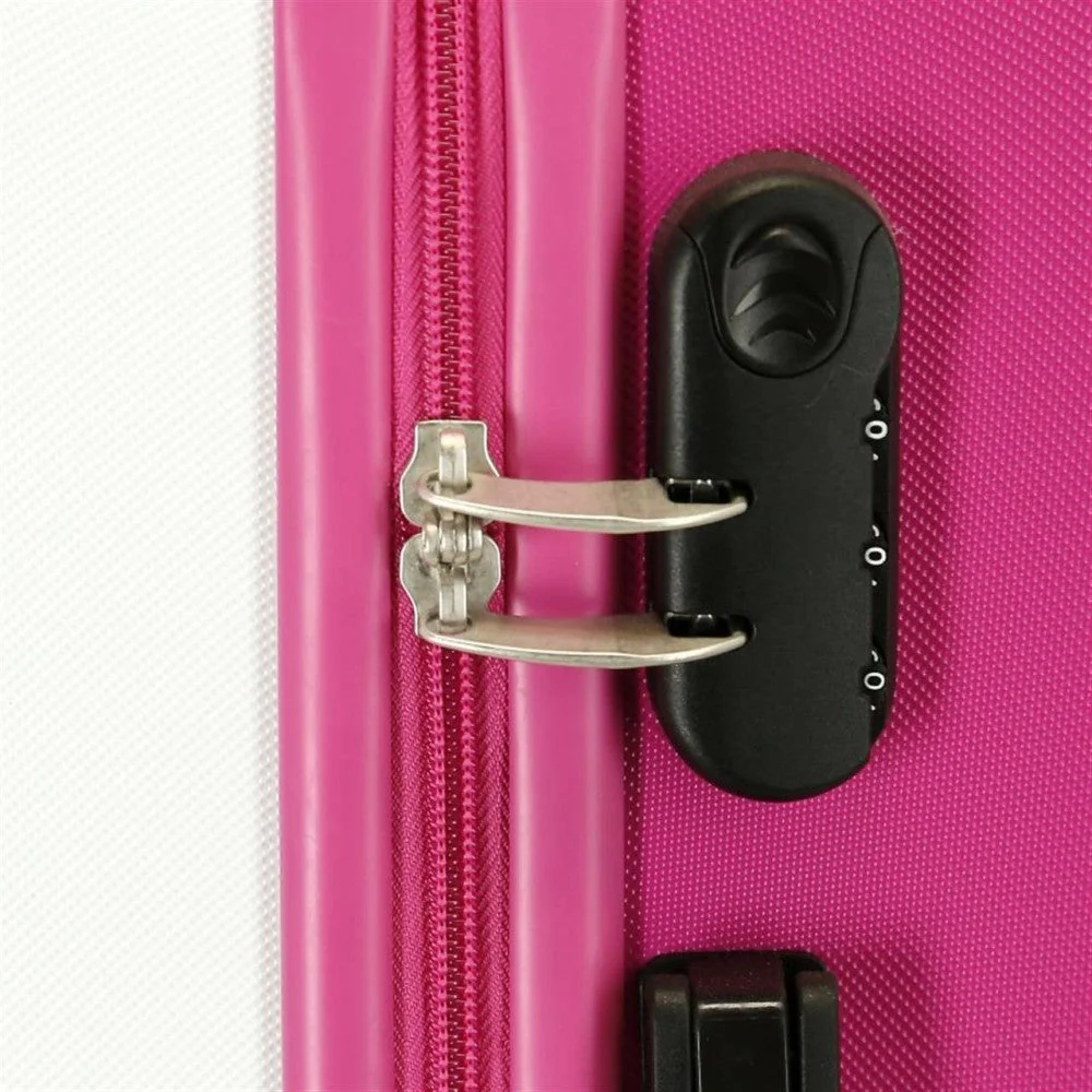 Maleta Mediana Girl Gang Hello Kitty rígida 68cm Blanco y Rosa - Image 4
