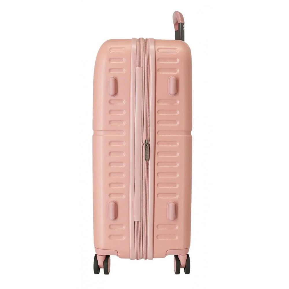 Maleta mediana Pepe Jeans Carina rosa claro rígida 70cm - Image 7