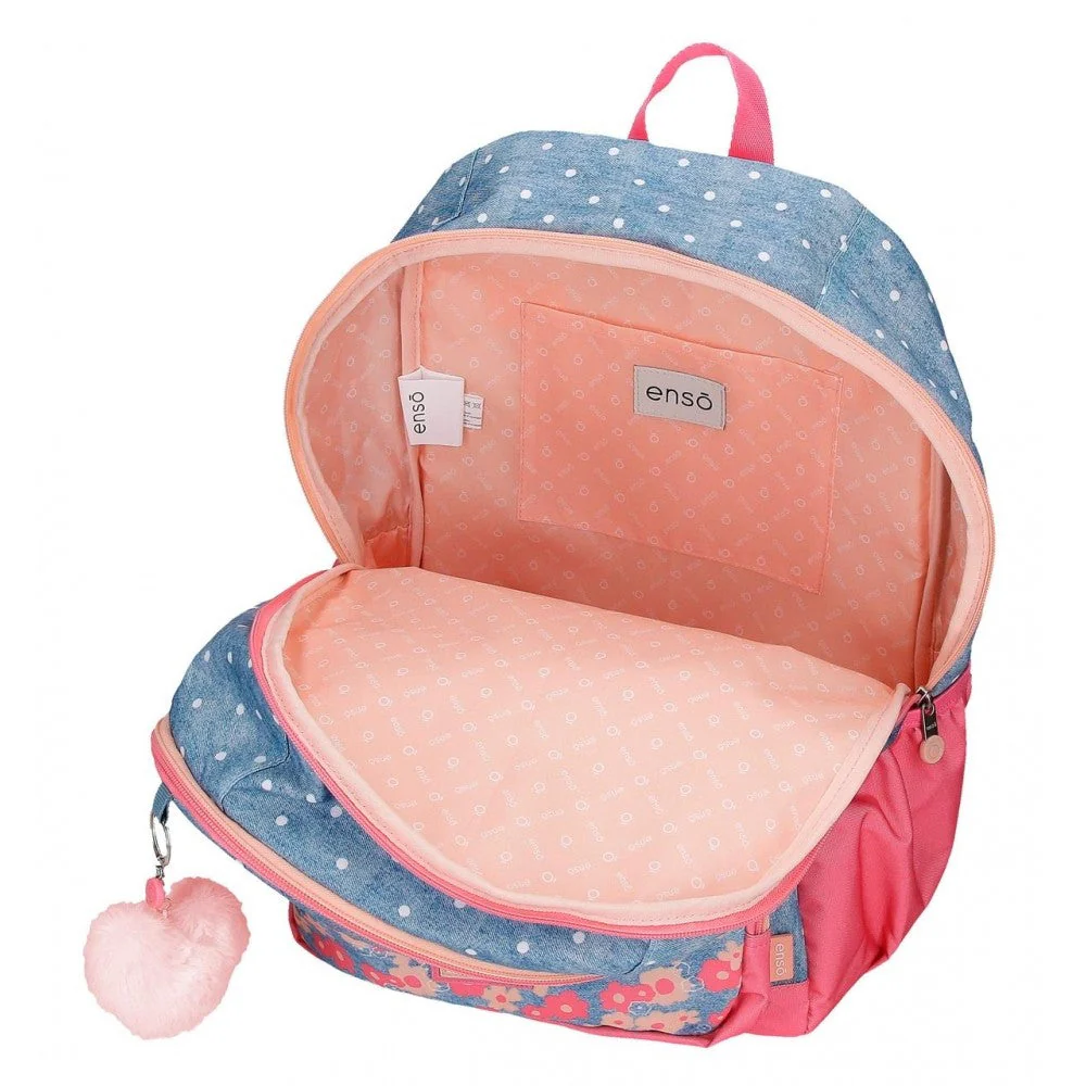 Mochila Enso Little Dreams doble compartimento adaptable Rosa - Image 2