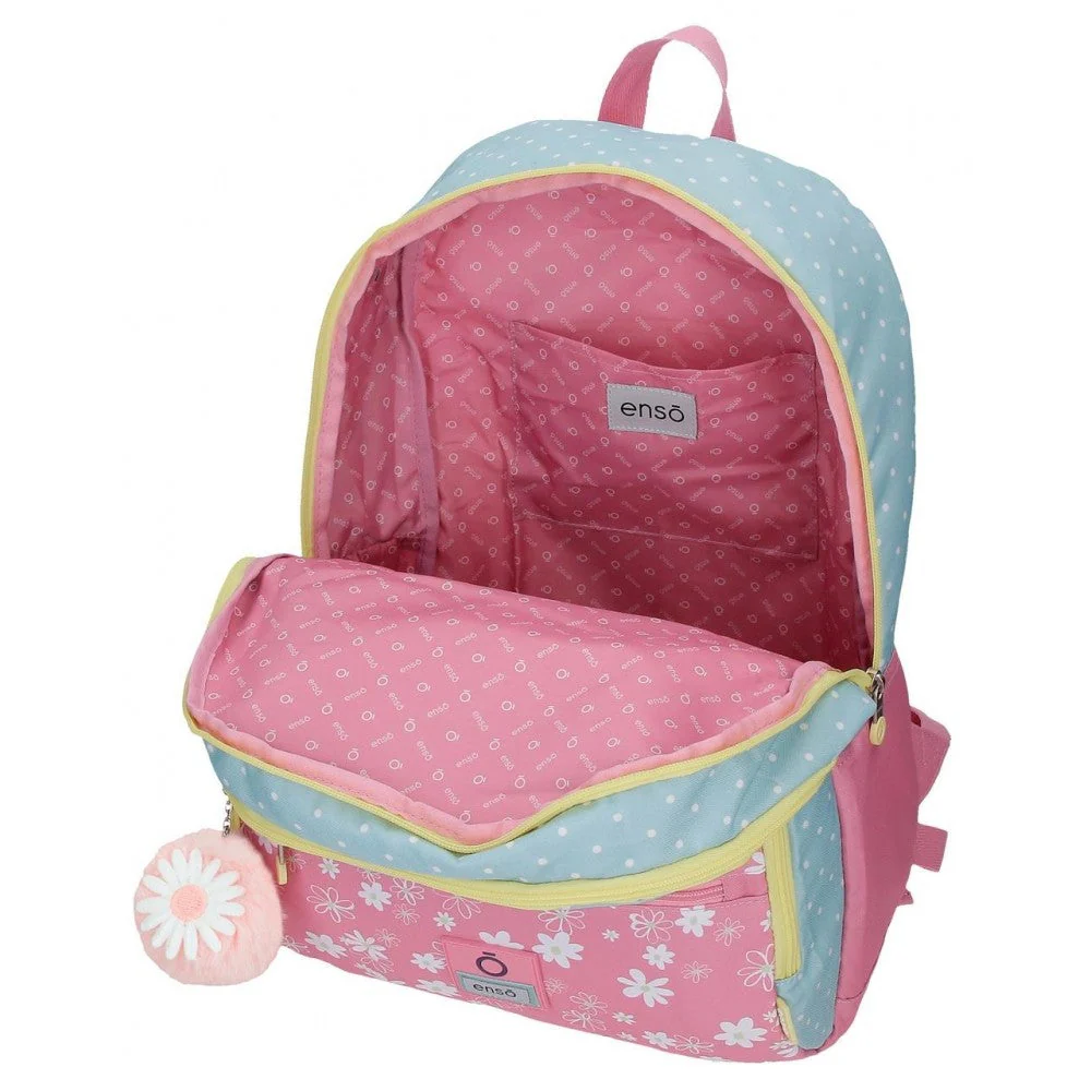 Mochila Escolar Enso Daisy con carro rosa - Image 2