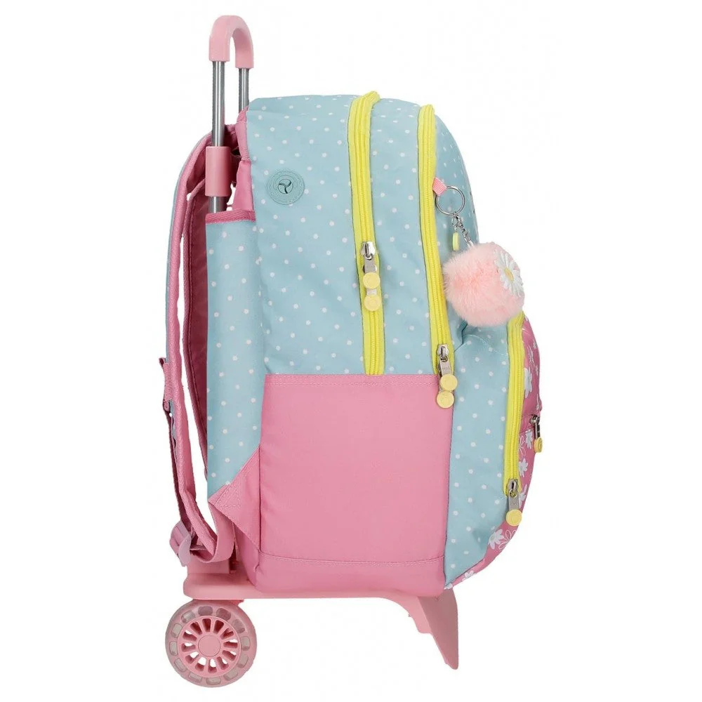 Mochila Escolar Enso Daisy con carro rosa - Image 4