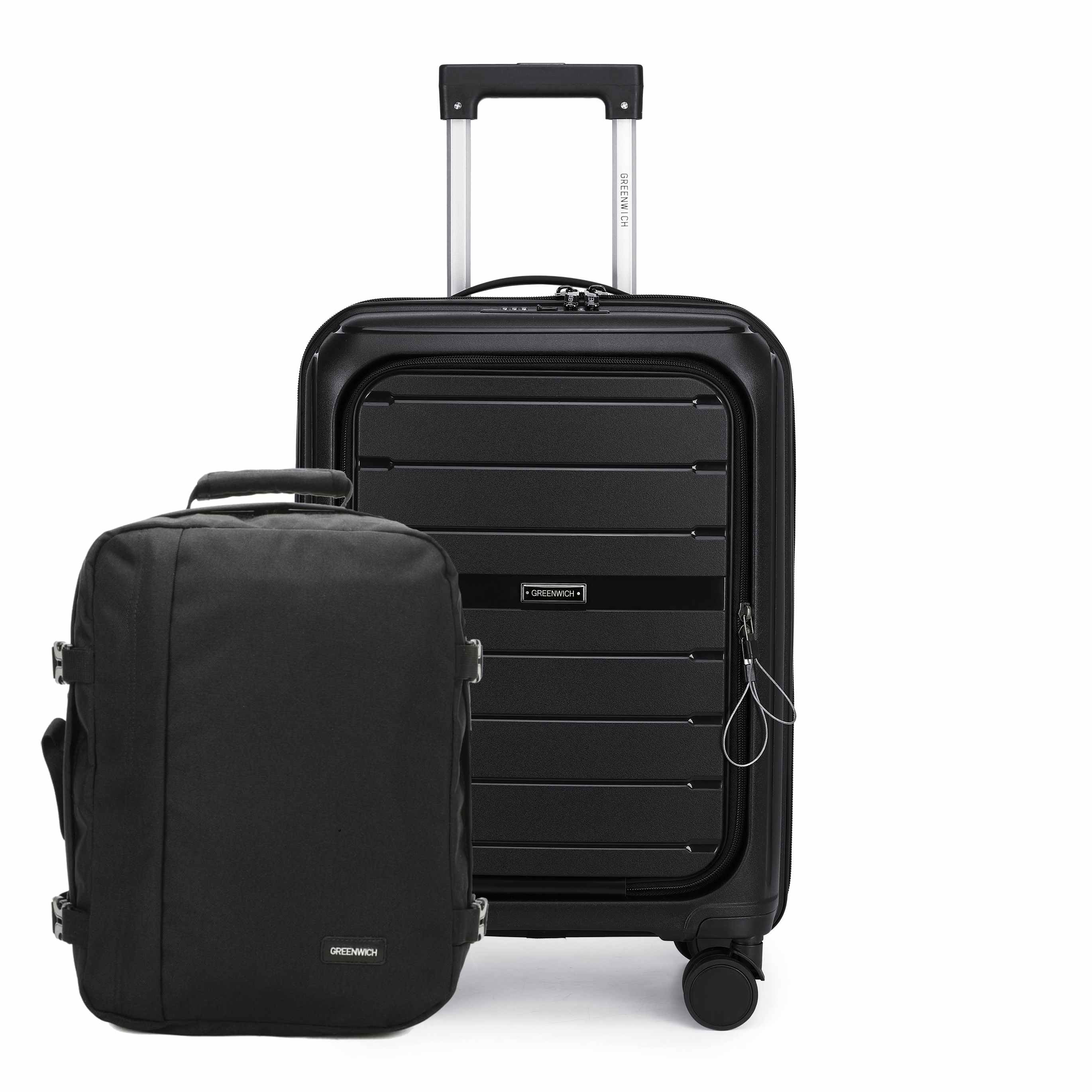 Pack Maleta Cabina con bolsillo ESTOCOLMO + Mochila FABER de GREENWICH