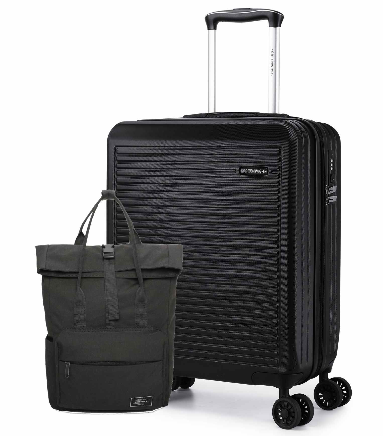 Pack maleta de cabina NAIROBI + mochila FABER negro