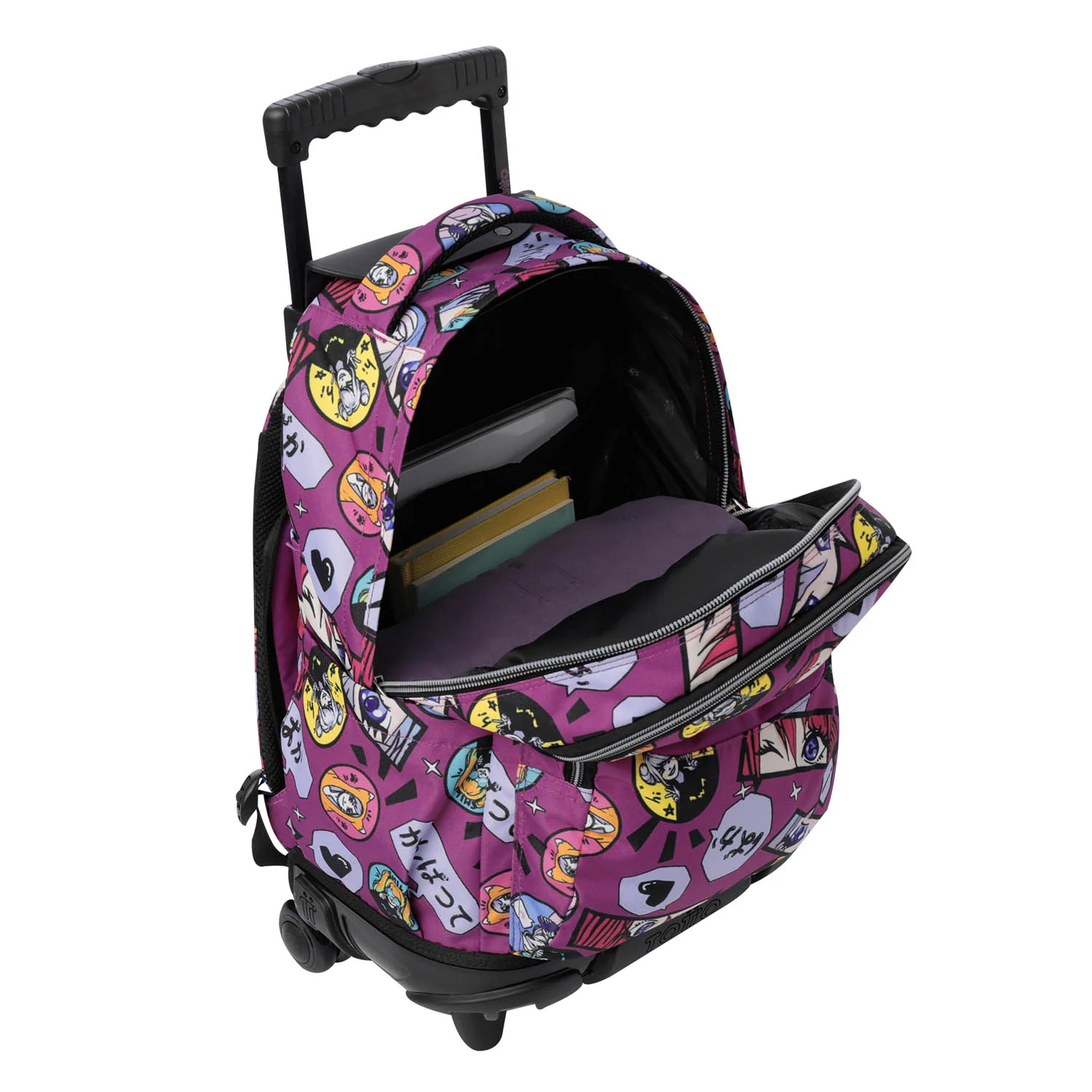 TOTTO Mochila escolar con ruedas Renglones - 1KC Kitsune - Image 6