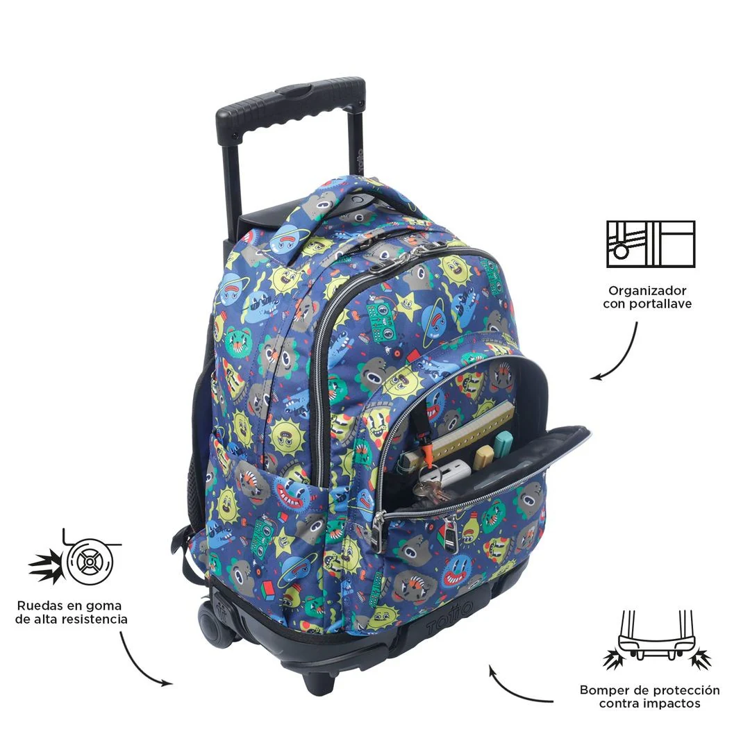 TOTTO Mochila escolar con ruedas – Renglones - 8JZ Tello - Image 4