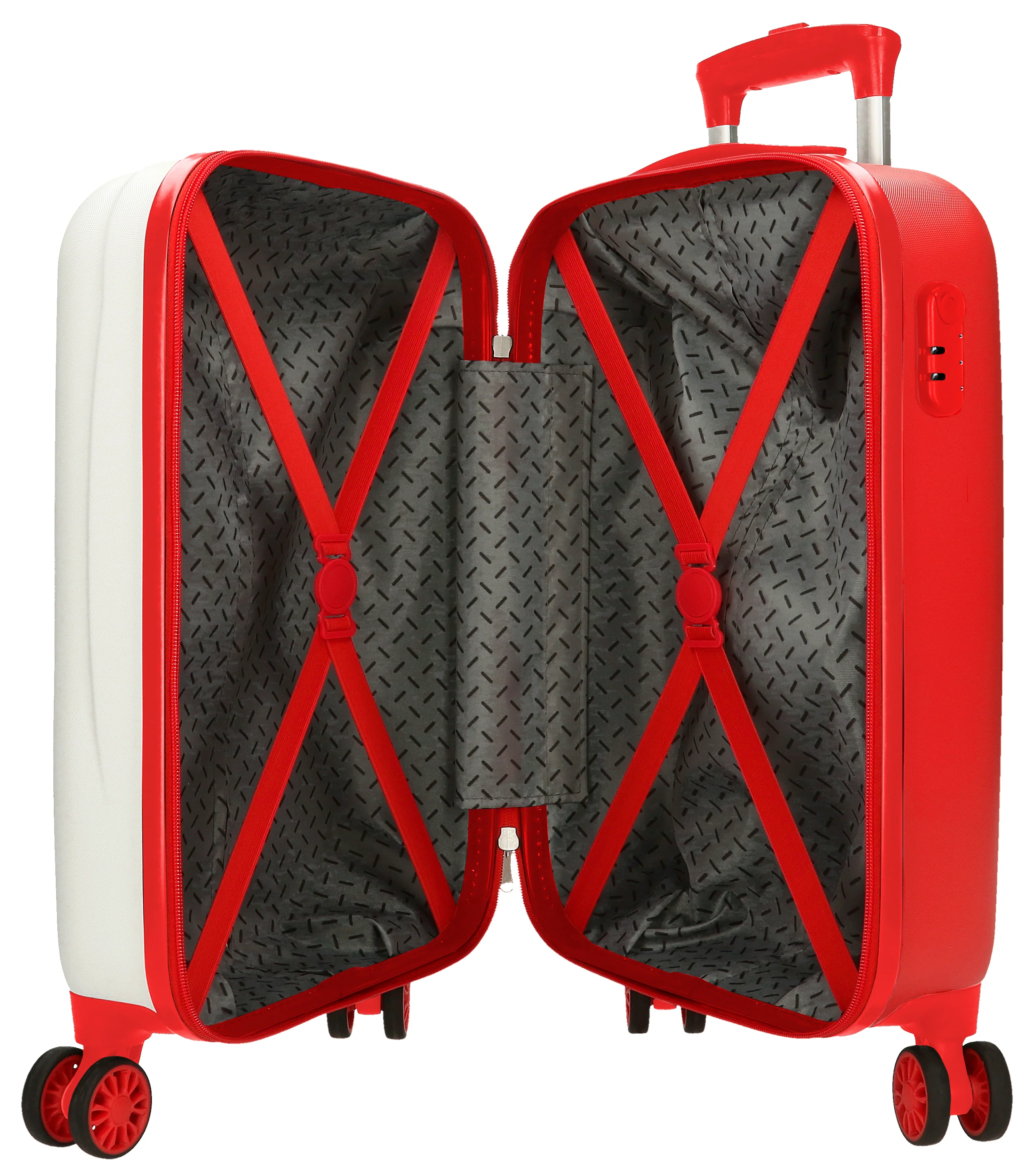 TROLLEY ABS 50CM.4R. MICKEY  MM28 RACING BLANCO-ROJO - Image 2