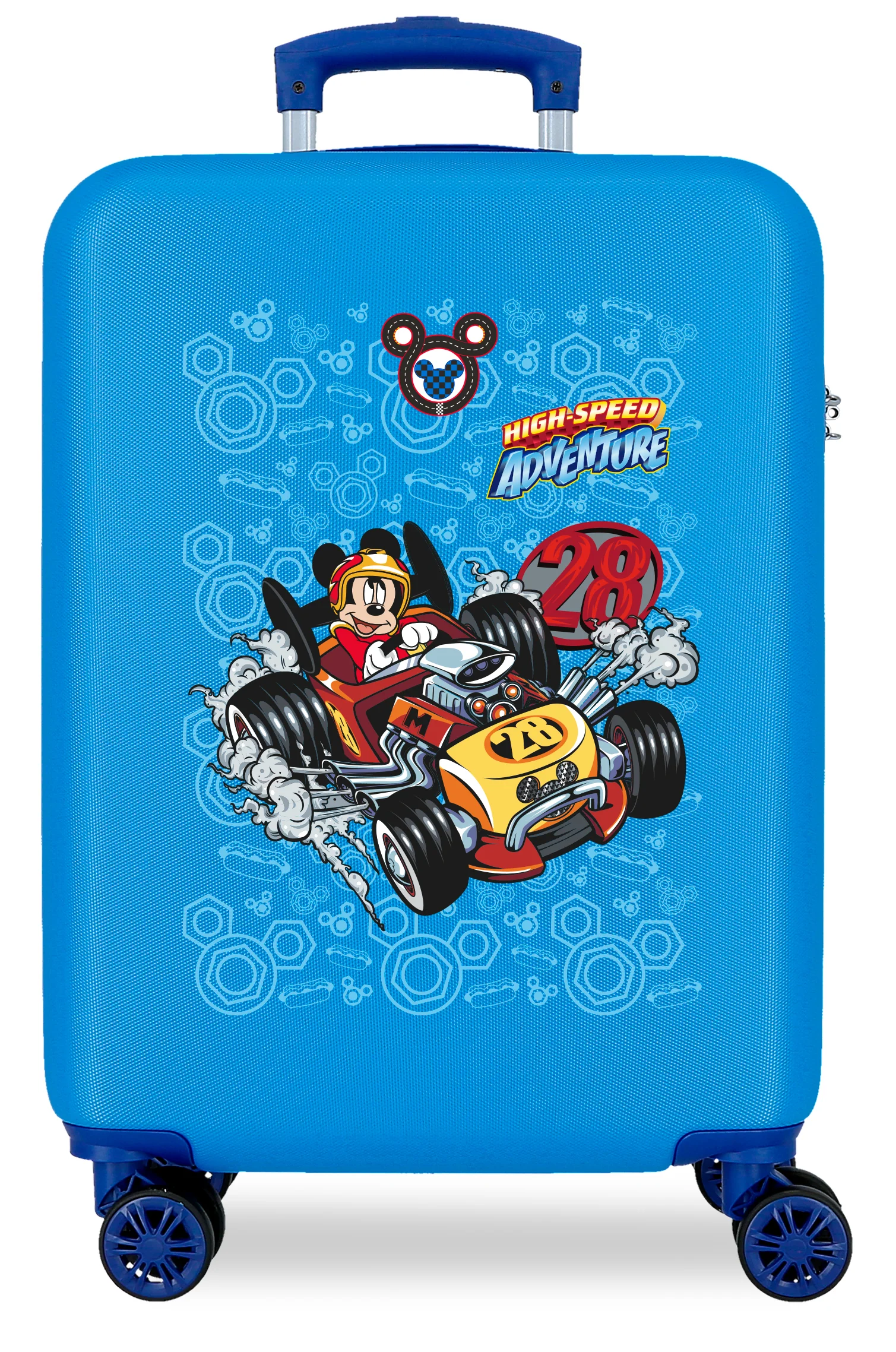 TROLLEY ABS 55CM.4R. MICKEY HIGH SPEED AZULON